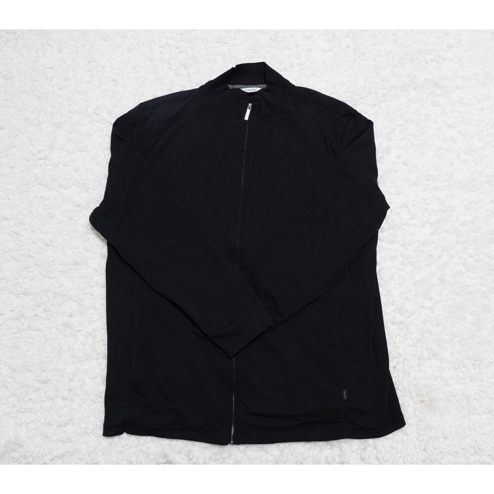 Calvin Klein Black Full Zip No Hoodie Long Sleeves Men's Size XL